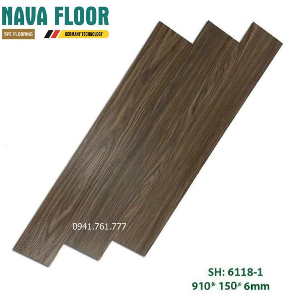 sàn nhựa hèm khóa 6mm 6118-1