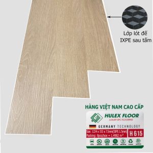 sàn nhựa hèm khóa 6mm hulex h615