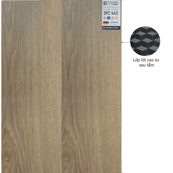 sàn nhựa 4mm charm wood 443