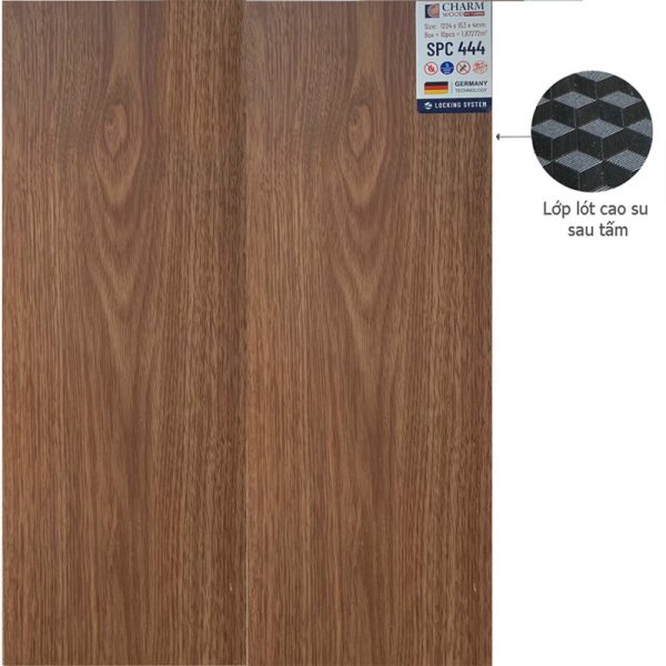 sàn nhựa 4mm charm wood 444