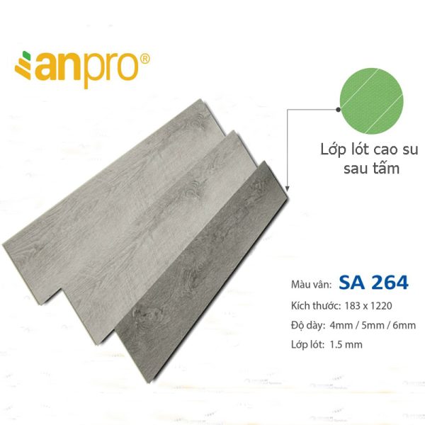 sàn nhựa hèm khóa anpro SA264